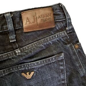 Armani Jeans 34x32 Dark Wash Classic Vintage Denim – Premium Italian Style